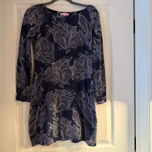 Lilly Pulitzer Blue and White Mini Dress